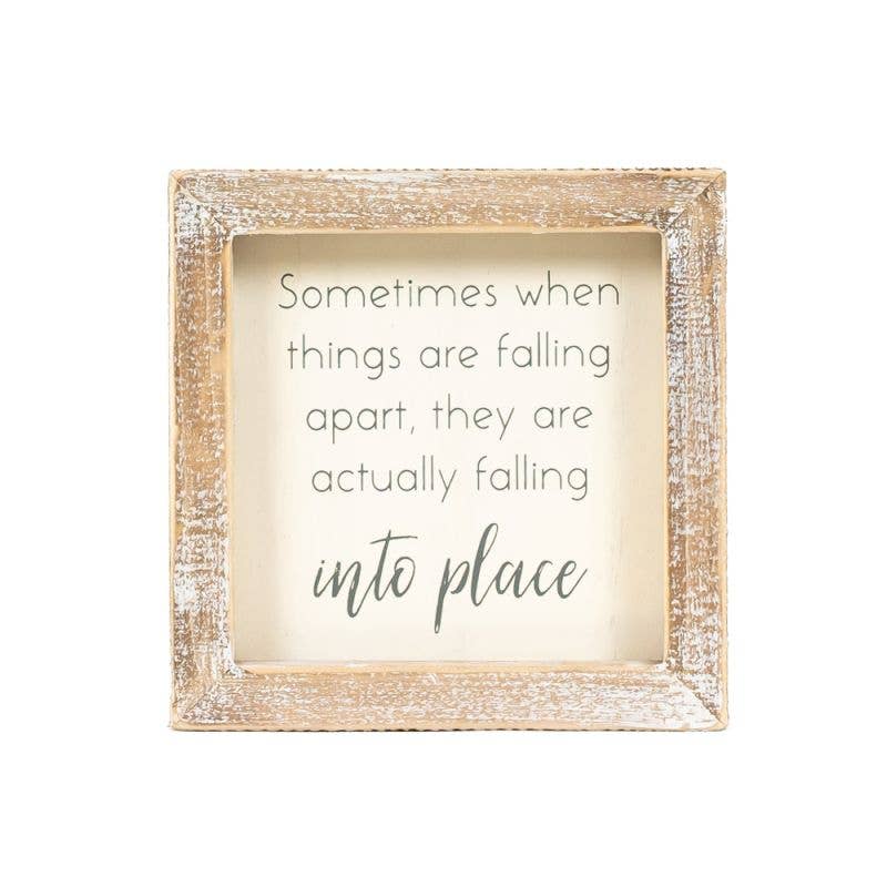 11961 - 5x5 wood frame sign (INTO PLACE) home decor gift