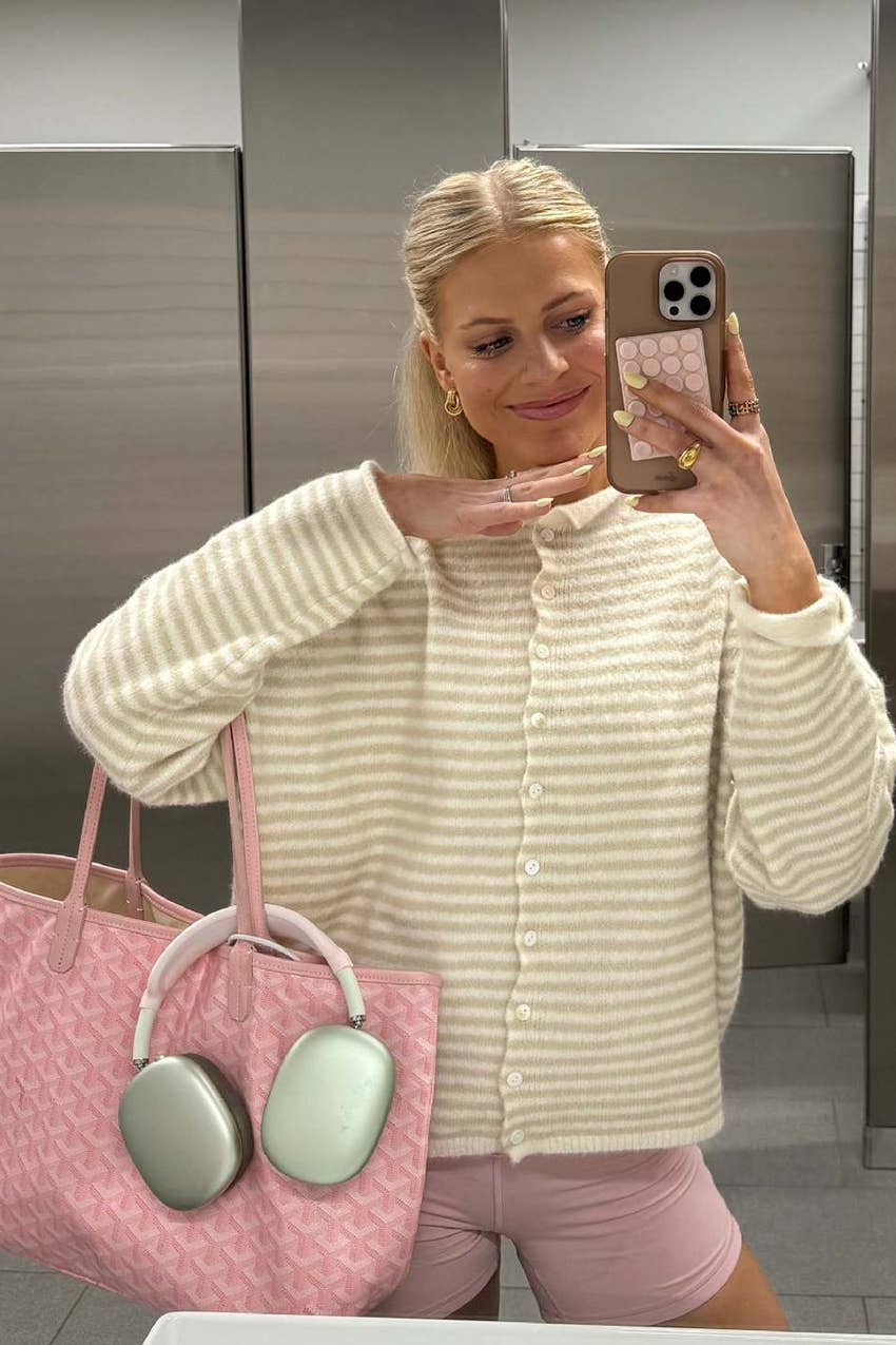 Striped Knit Cardigan