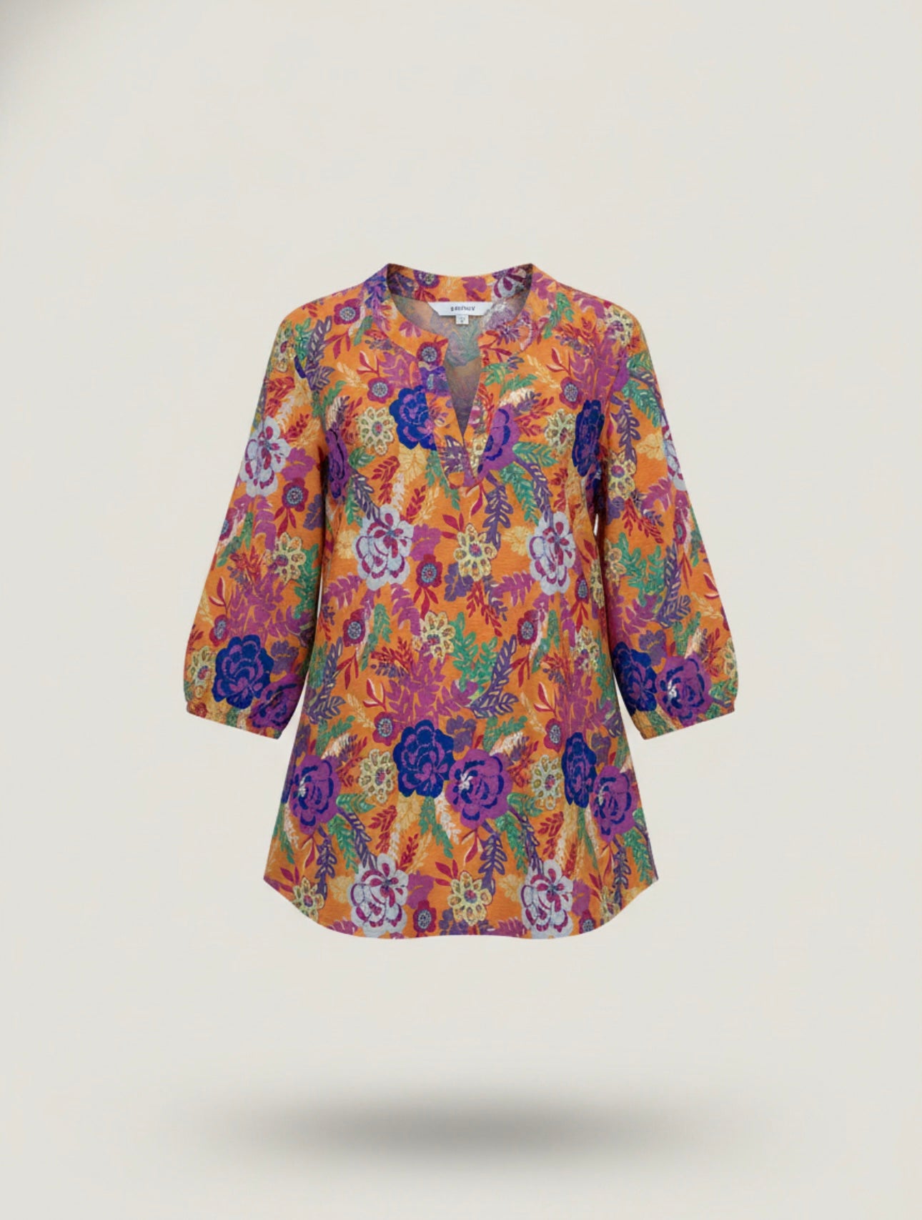 Orange floral long sleeve