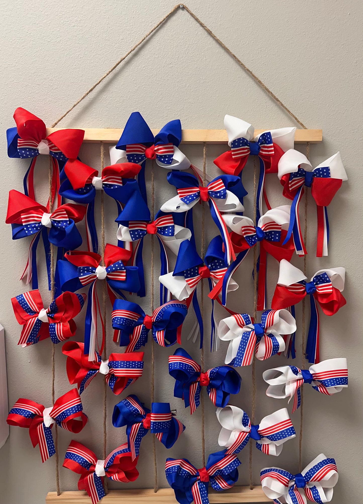 Red, white & blue bow