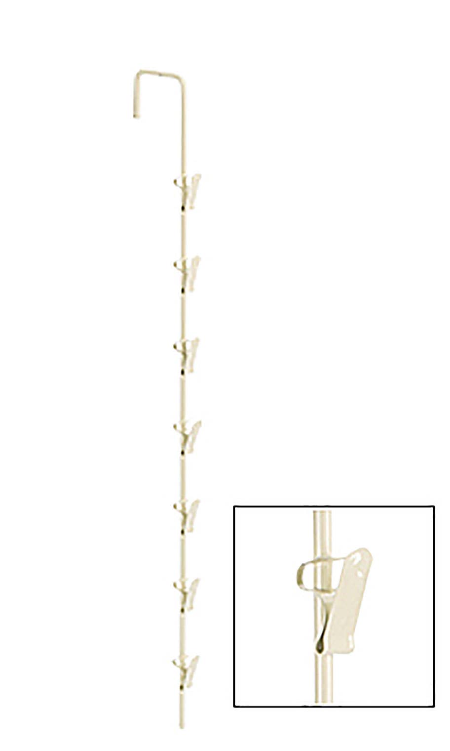 Metal Spring Clip 7 Hook Merchandiser Strip - 20"L