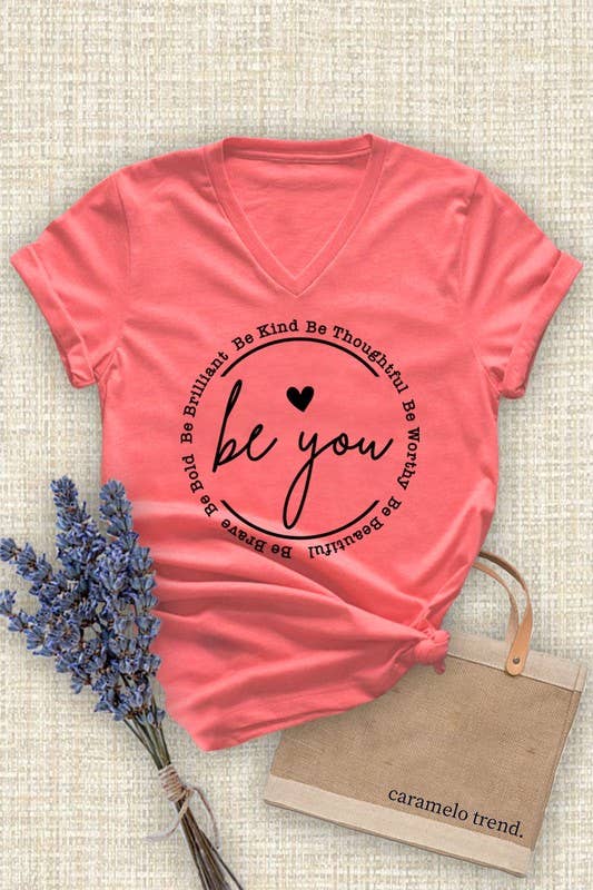 Unisex Short Sleeve V Neck T-Shirt