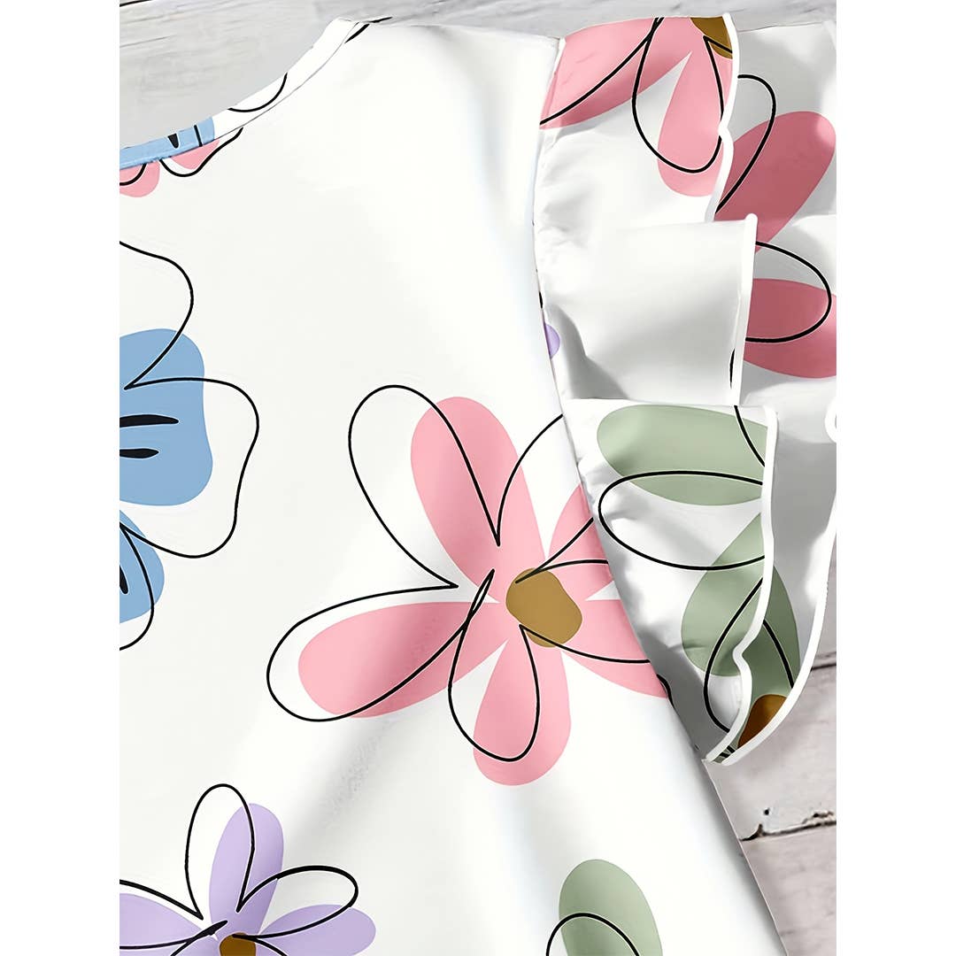 Summer Short Sleeve Floral Print Casual Shirt ZK4100