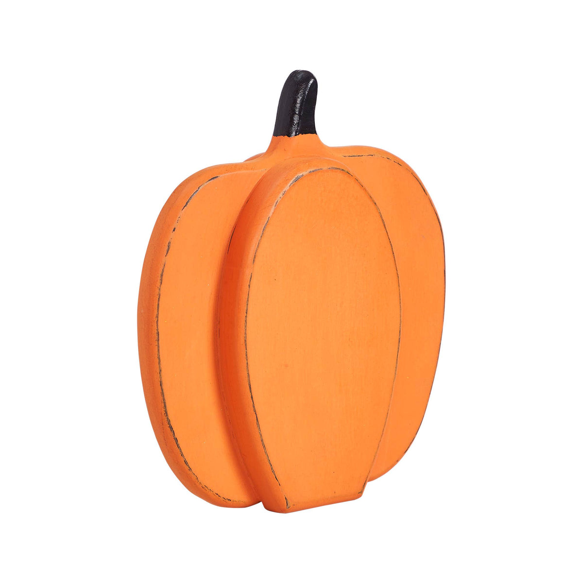 Orange Wood Pumpkin 9" Rustic Farmhouse Fall Decor