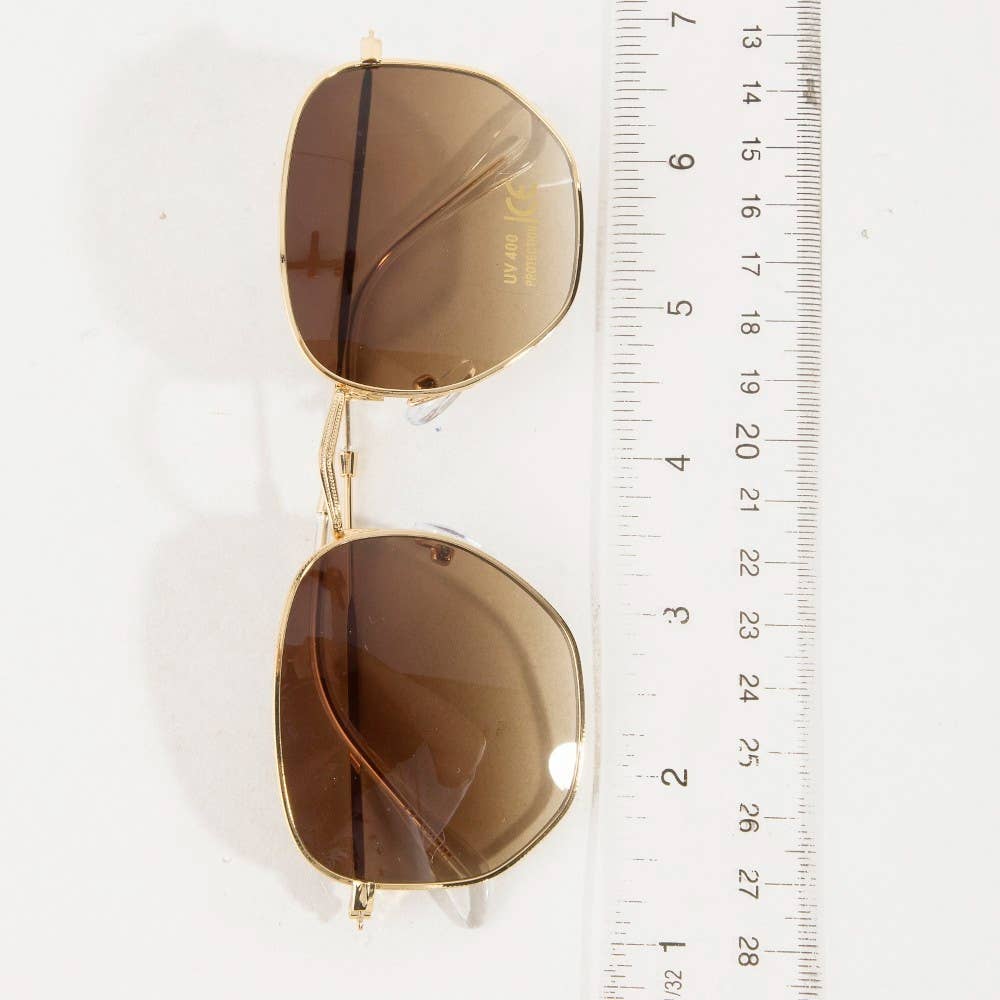 Uv Protection Metal Frame Sunglasses Set