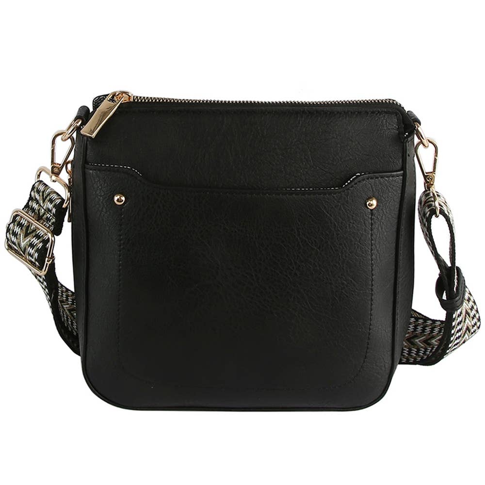 Boho Strap Leather Crossbody Messenger Bag