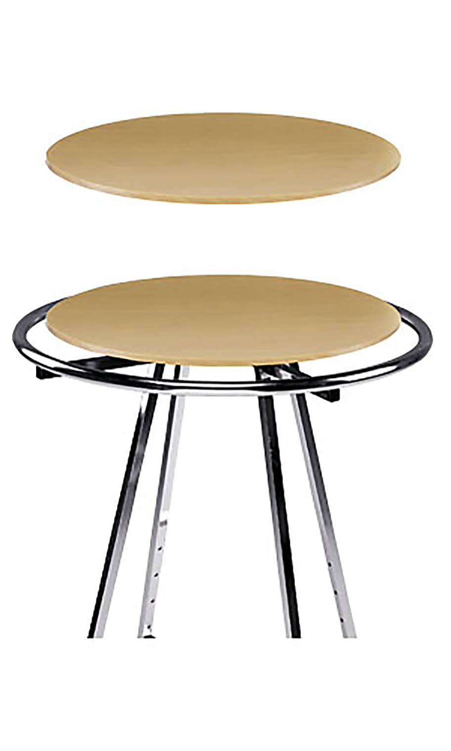 Natural Wood Topper For Round Clothing Racks