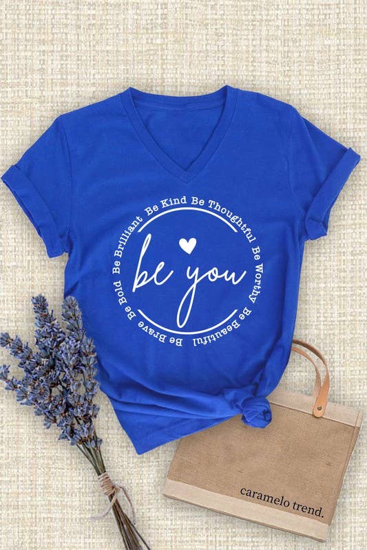 Unisex Short Sleeve V Neck T-Shirt