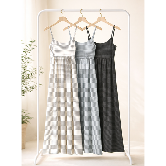 SLIP STRIPE MAXI DRESS A3250198K