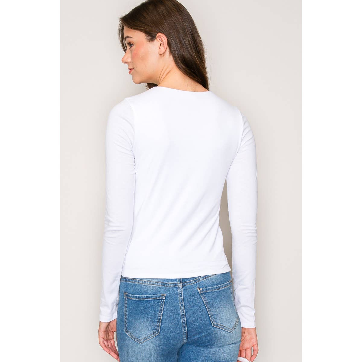 Double Layer Cotton Long Sleeves Top