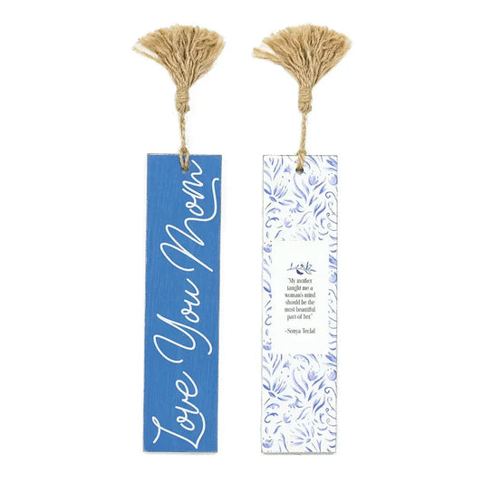12629 - 2x8 rvs wood bookmark w/ tassel (MOM)  MOTHER'S DAY