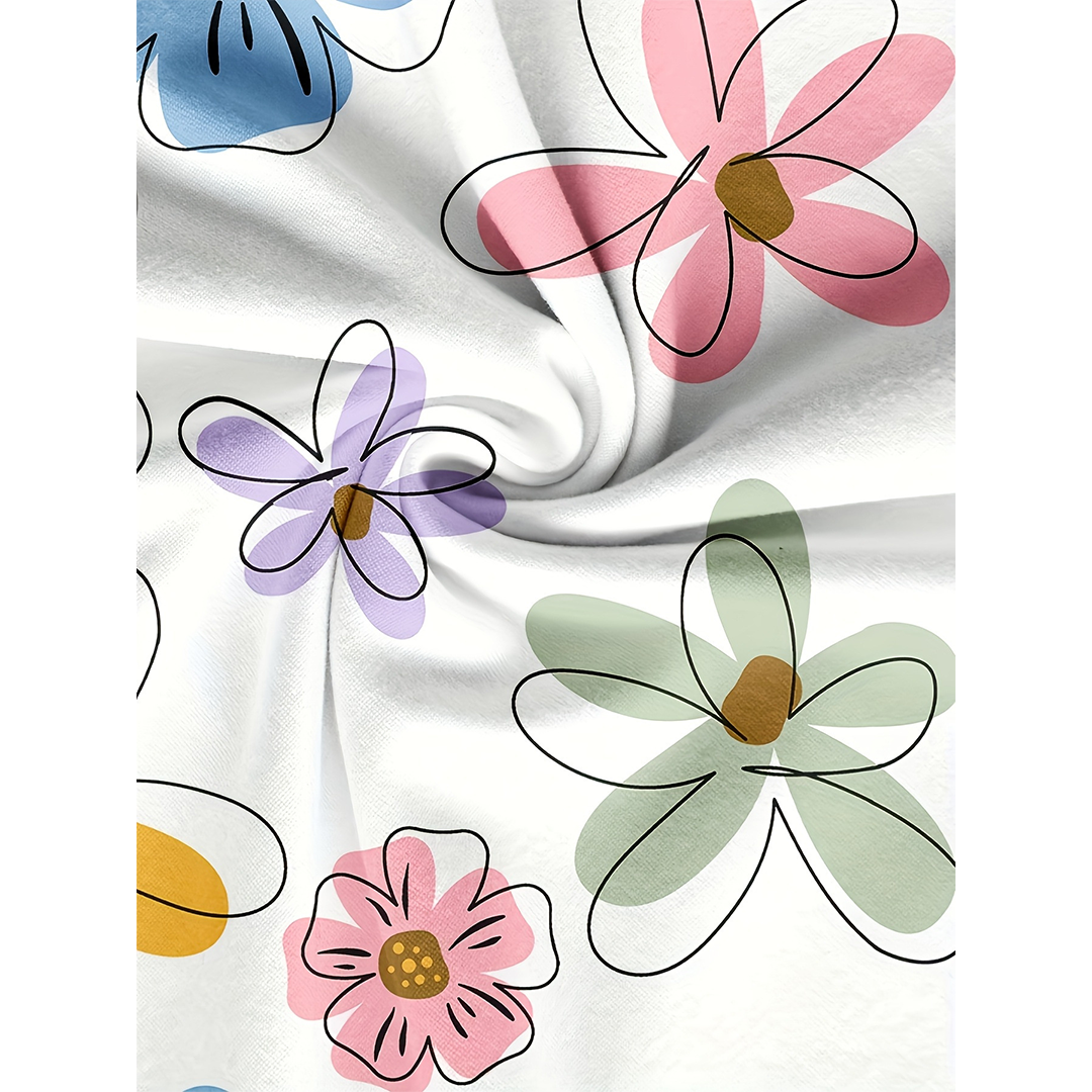Summer Short Sleeve Floral Print Casual Shirt ZK4100