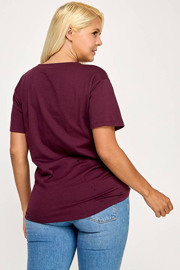 FTS6-0009X CLASSIC SHORT SLEEVE V NECK TEE