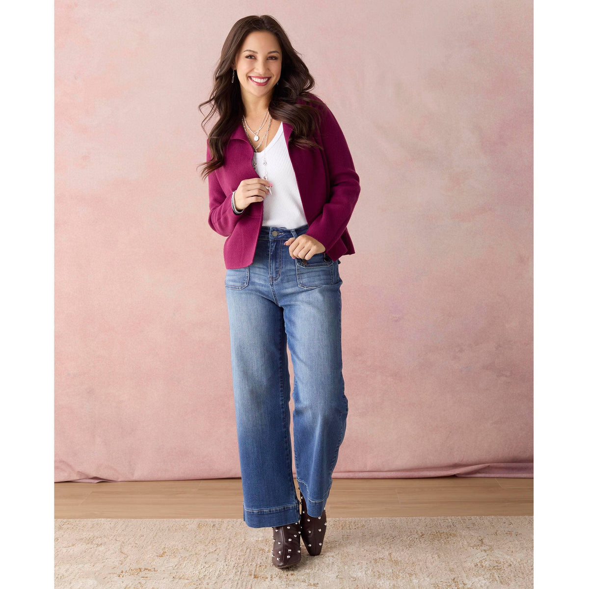 Heavenly-Luxe Notch Collar Cardigan-Fall