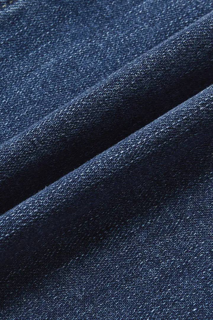 Light Wash Denim Jeans High Waist Wide Leg Casual