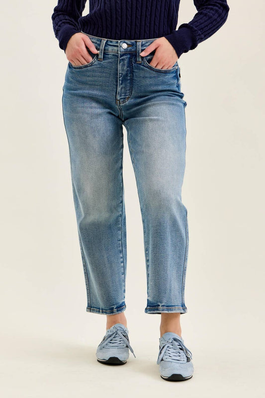HW Petite T.C. PEGGY Ankle Straight MD Break Through Blue