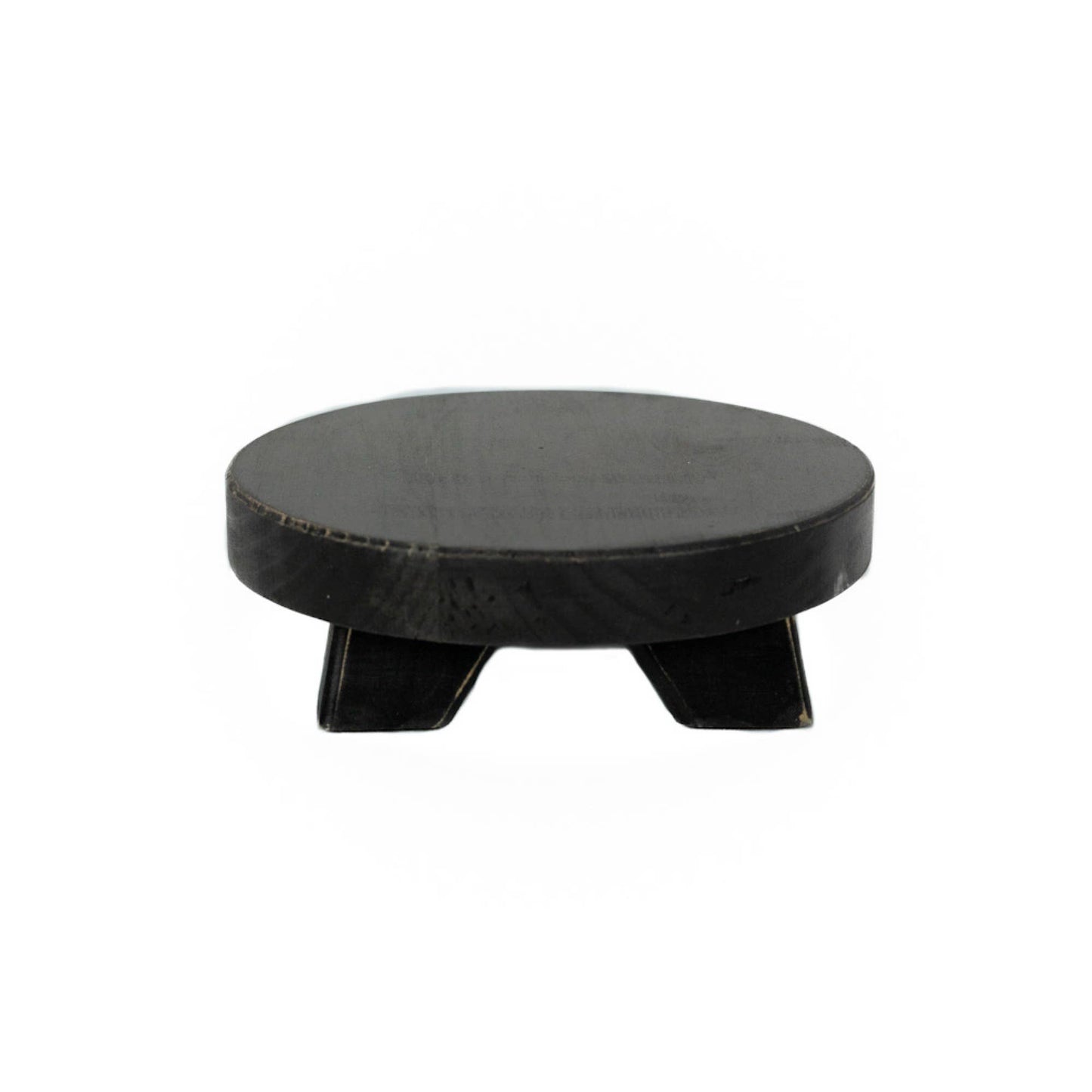 11024 - 6x6x2 wood riser (ROUND MINI) home decor, black