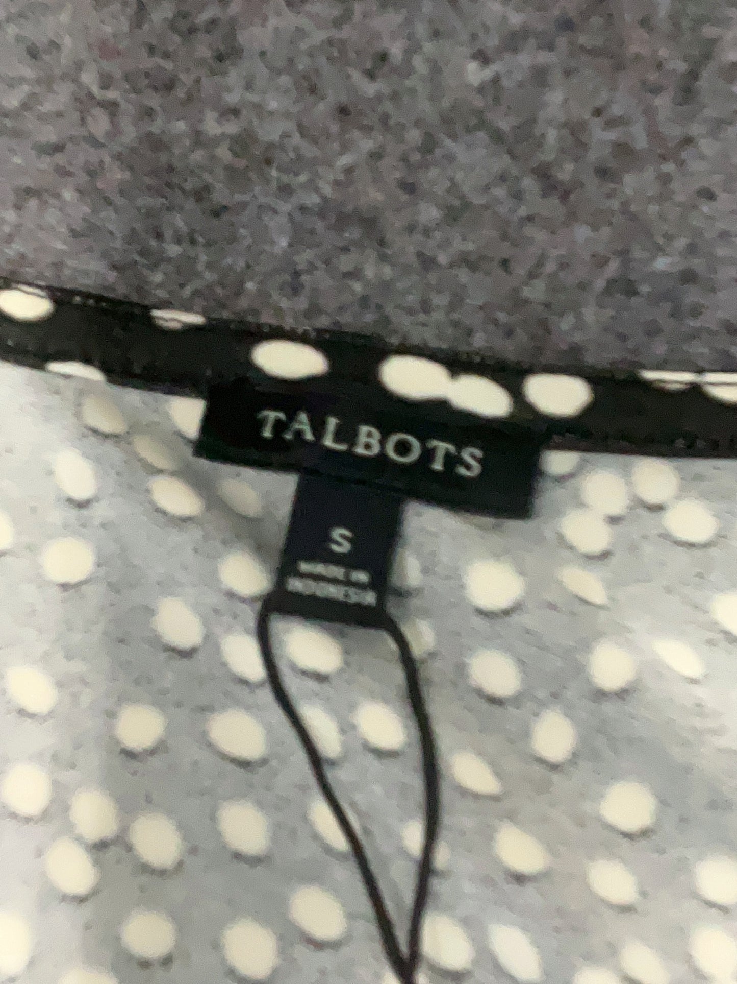 Talbots Size S 3/4 sleeve blouse NWT