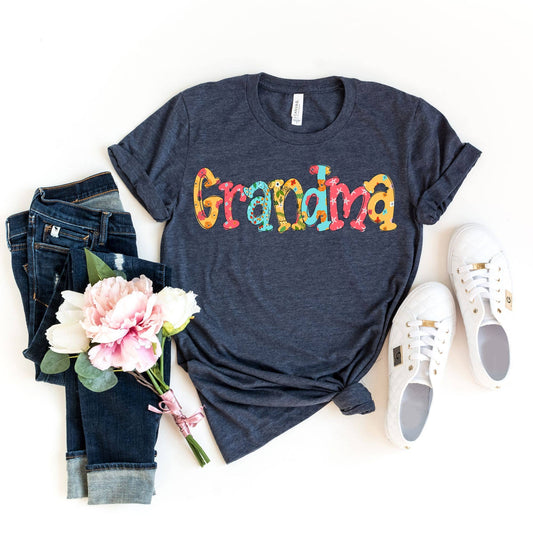 Floral Grandma Navy Tee