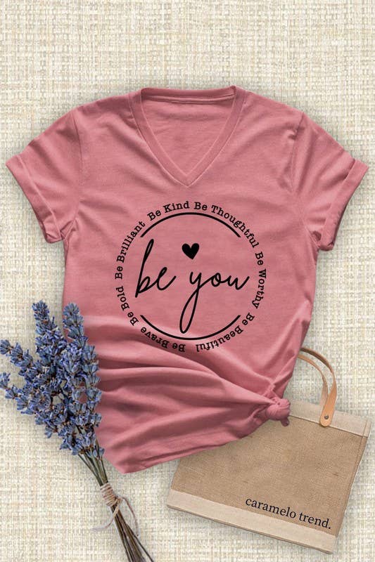 Unisex Short Sleeve V Neck T-Shirt