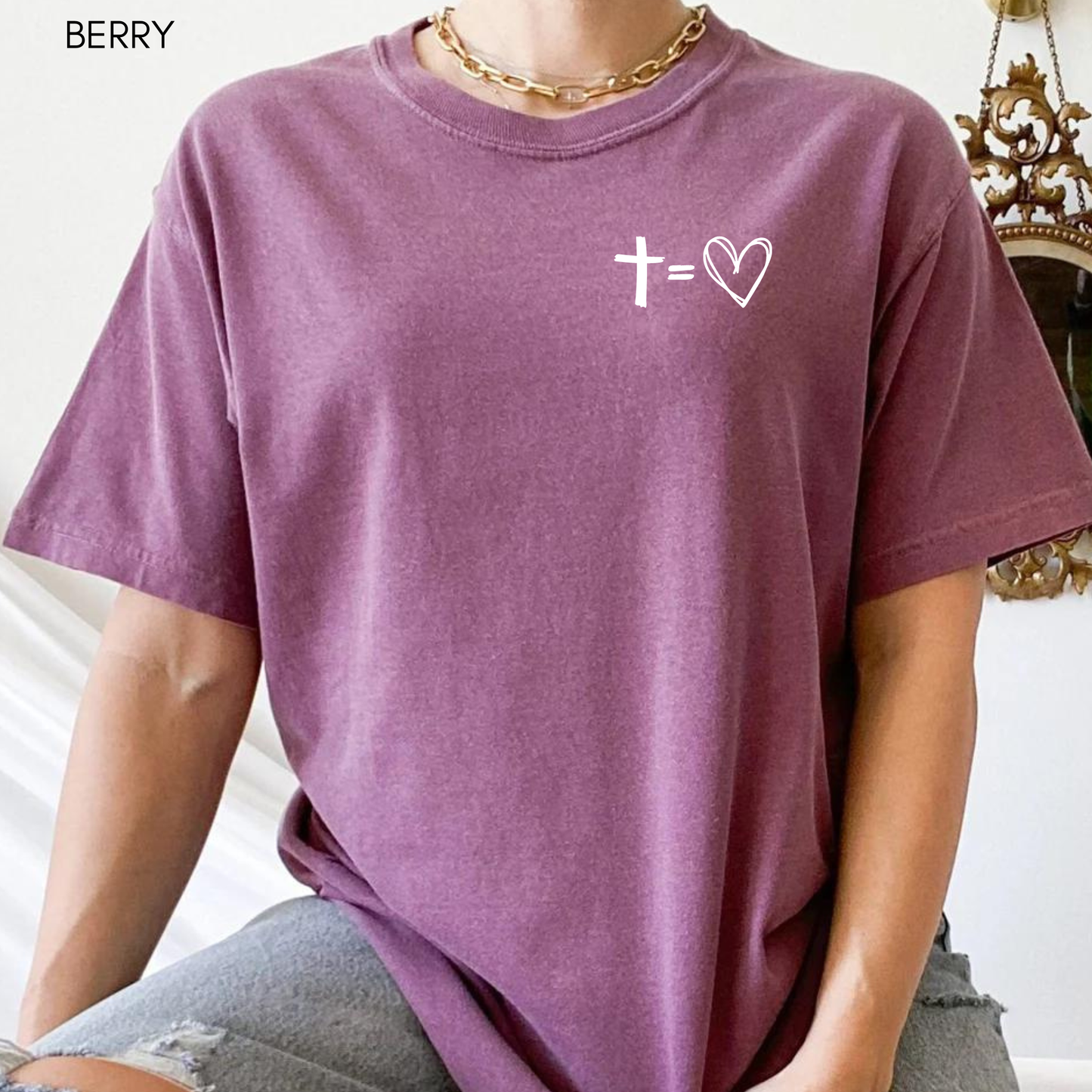 Jesus Has My Back Comfort Colors Heavyweight T-Shirt