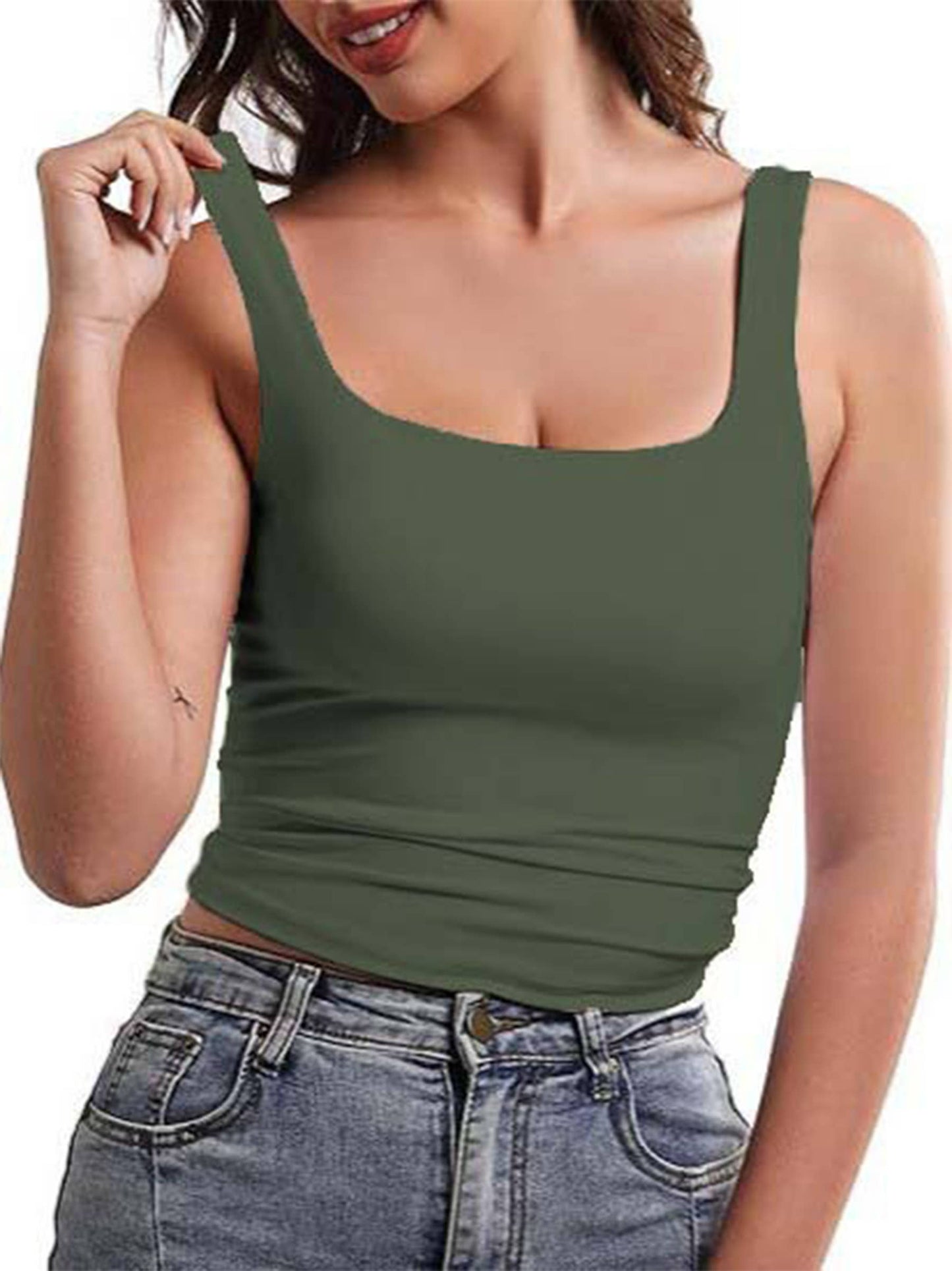 Square Collar Camisole Vest