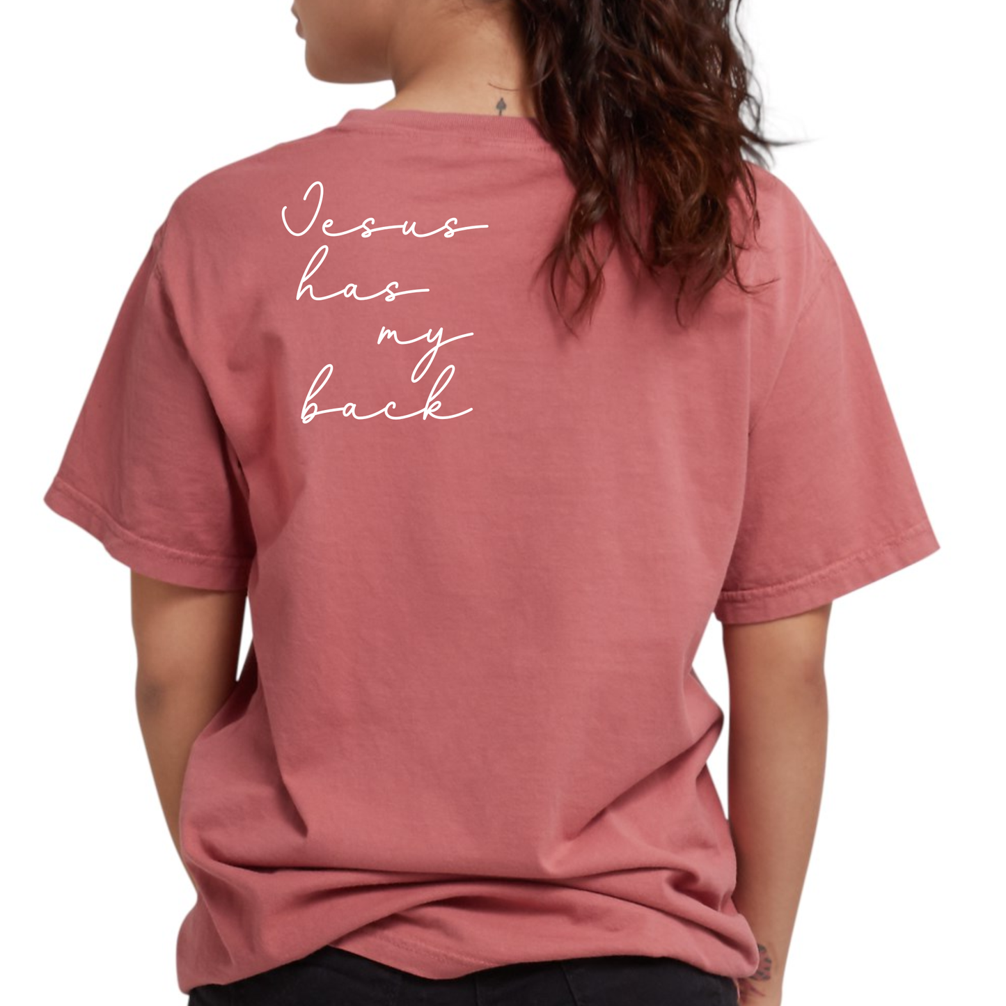 Jesus Has My Back Comfort Colors Heavyweight T-Shirt