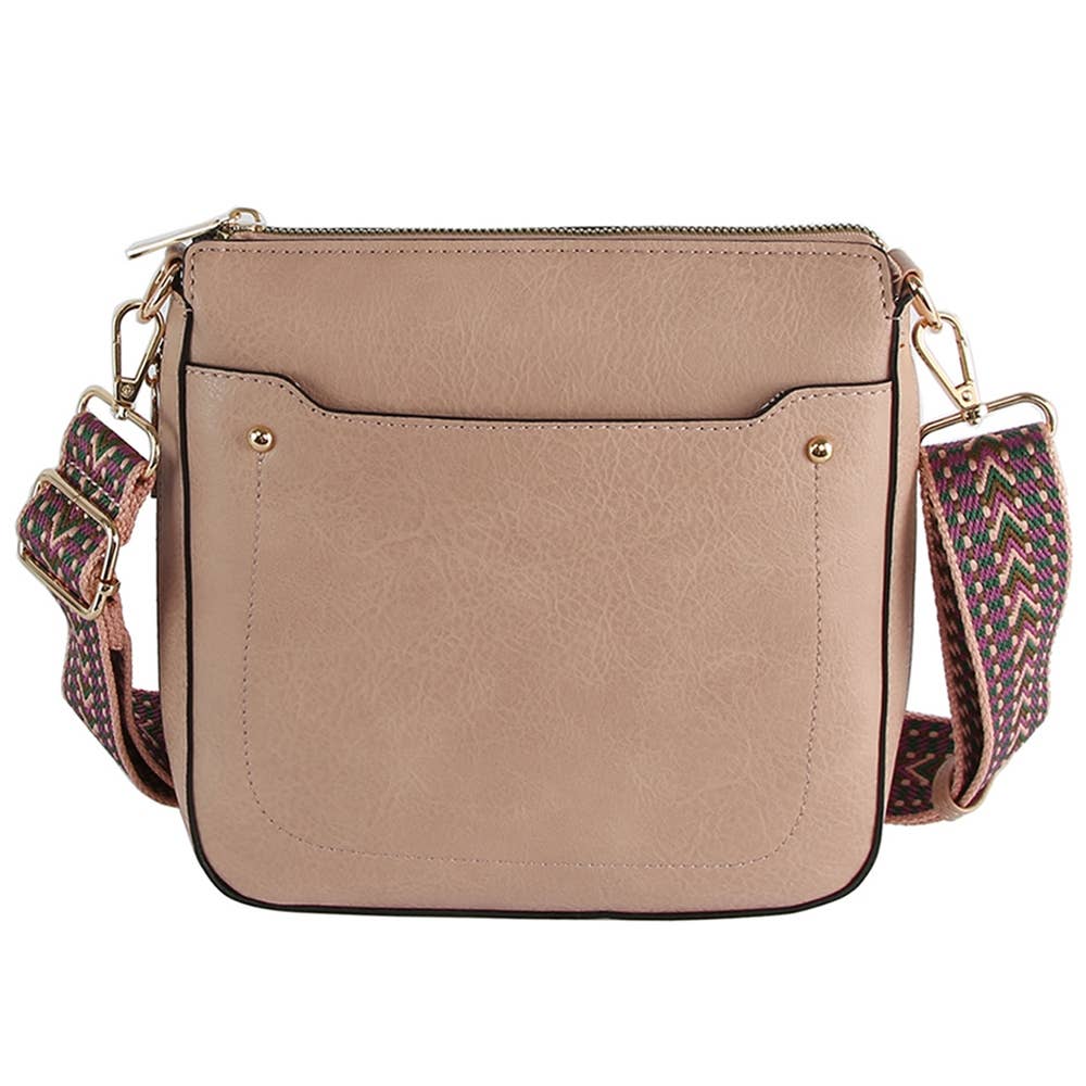 Boho Strap Leather Crossbody Messenger Bag