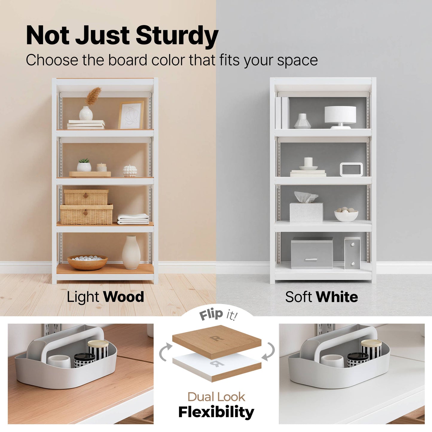 36"W 5-Tier Shelf for Closet, Pantry & Home Office, 1Pack