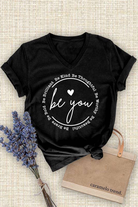 Unisex Short Sleeve V Neck T-Shirt
