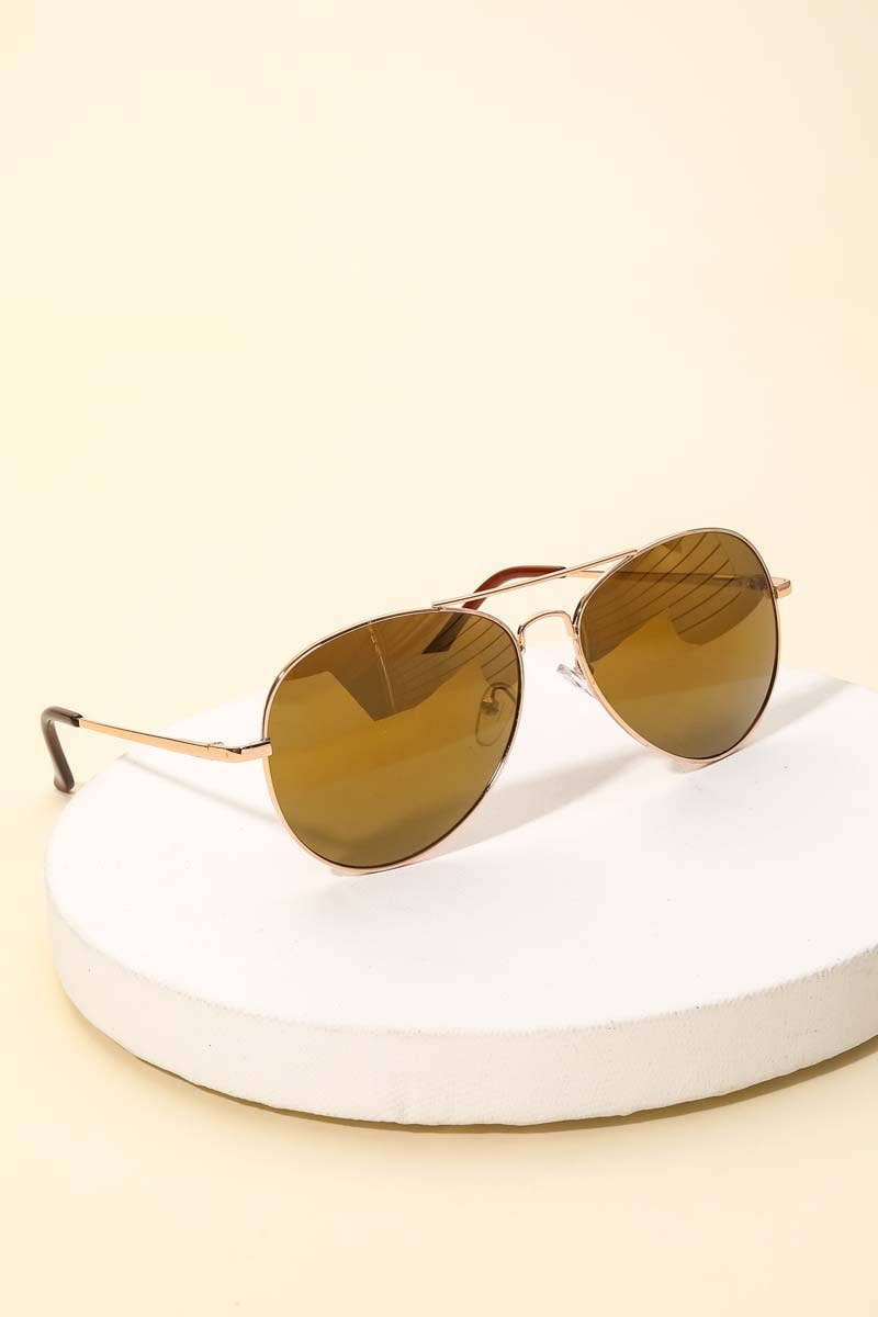 Classic Gold Rimmed Sunglasses