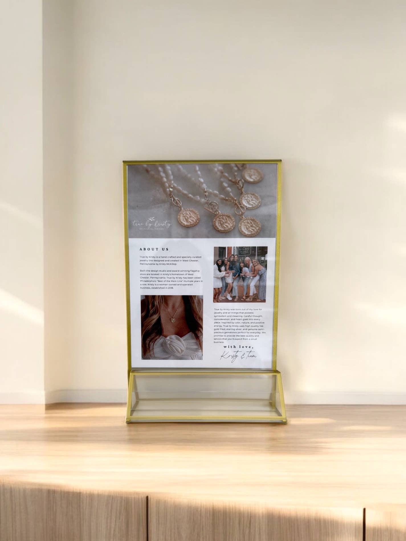 About Us Retailer Tabletop Display