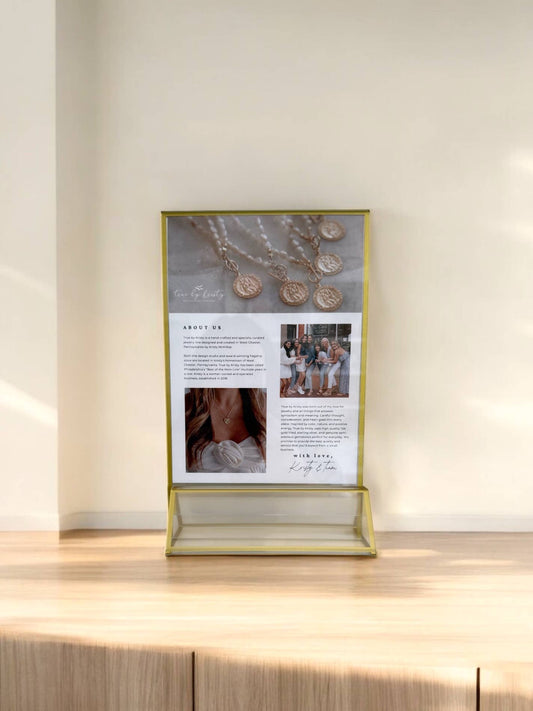 About Us Retailer Tabletop Display