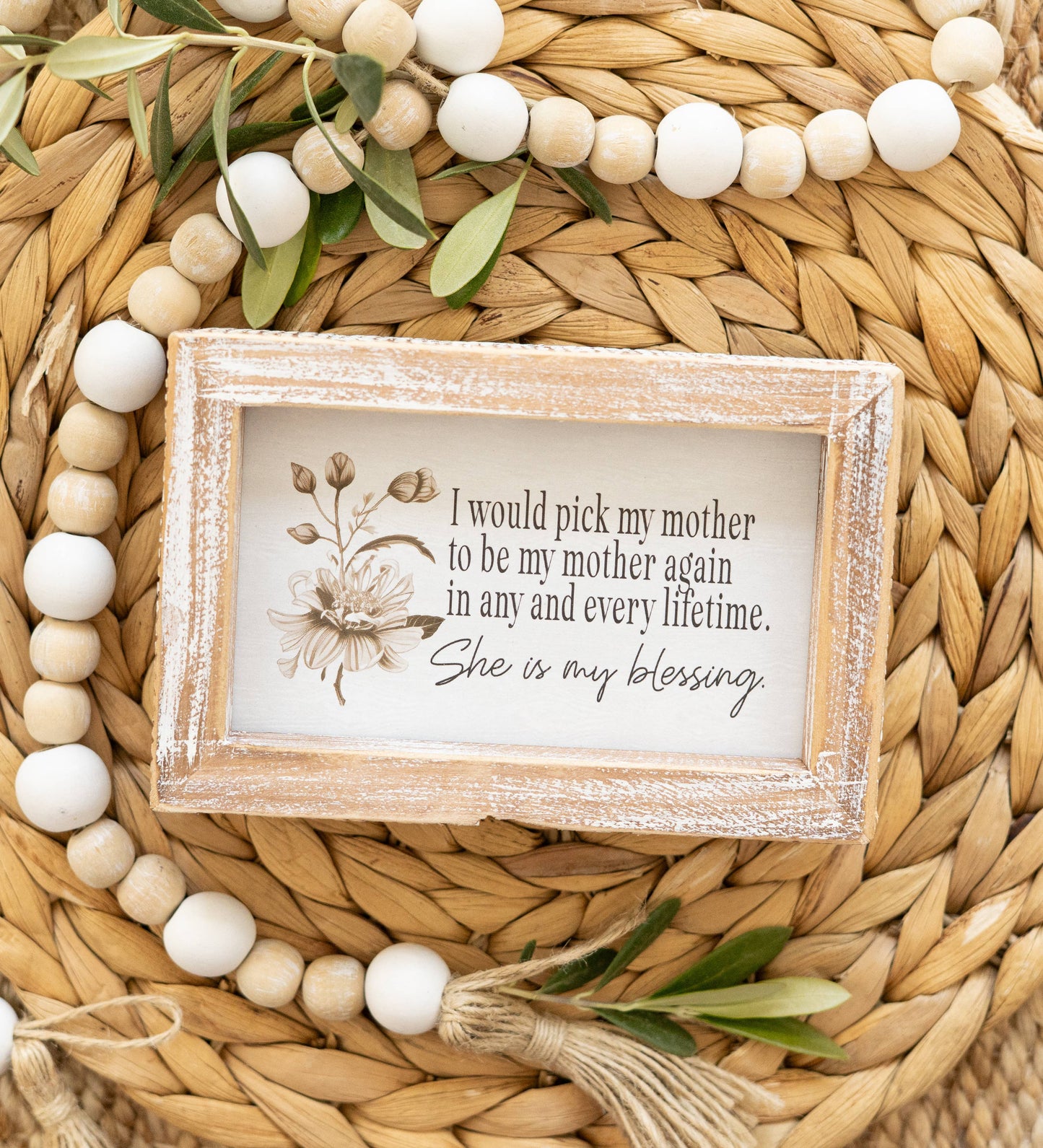12622 - 6x4 rvs wood sign (MOTHER/BLESSING) MOTHER'S DAY