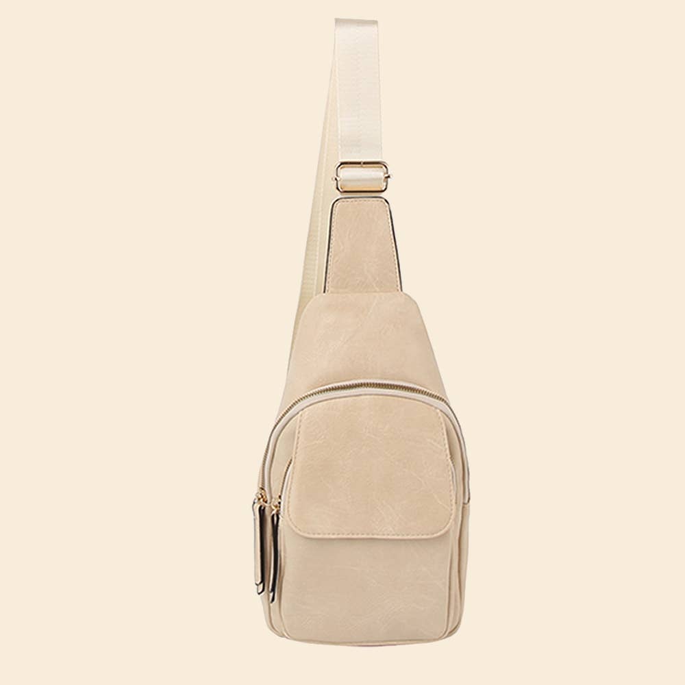 Vegan Leather Fashion Flap Sling Bag