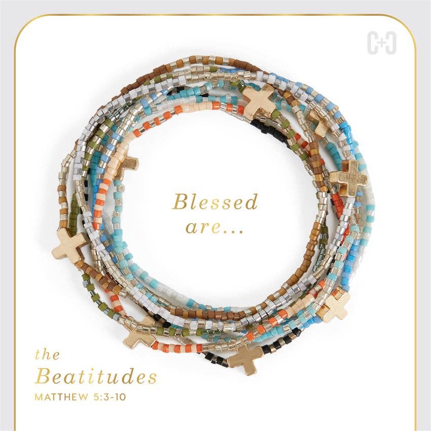 The Beatitudes Cross Charm Bracelet