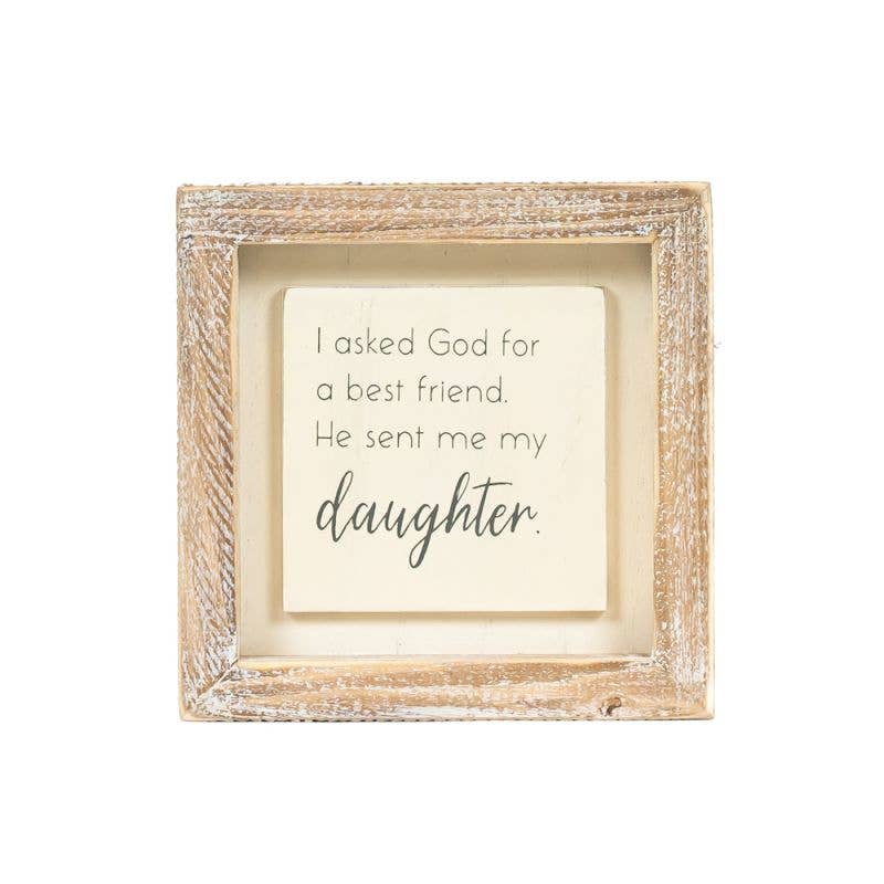 11946 - 5x5 wood frame sign (DAUGHTER)  home decor gift