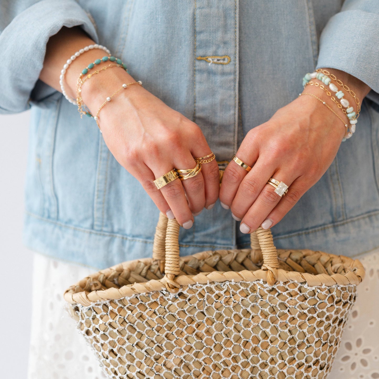 Wanderlust Turquoise Gold Filled Beaded Bracelet
