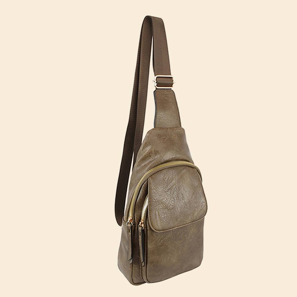 Vegan Leather Fashion Flap Sling Bag
