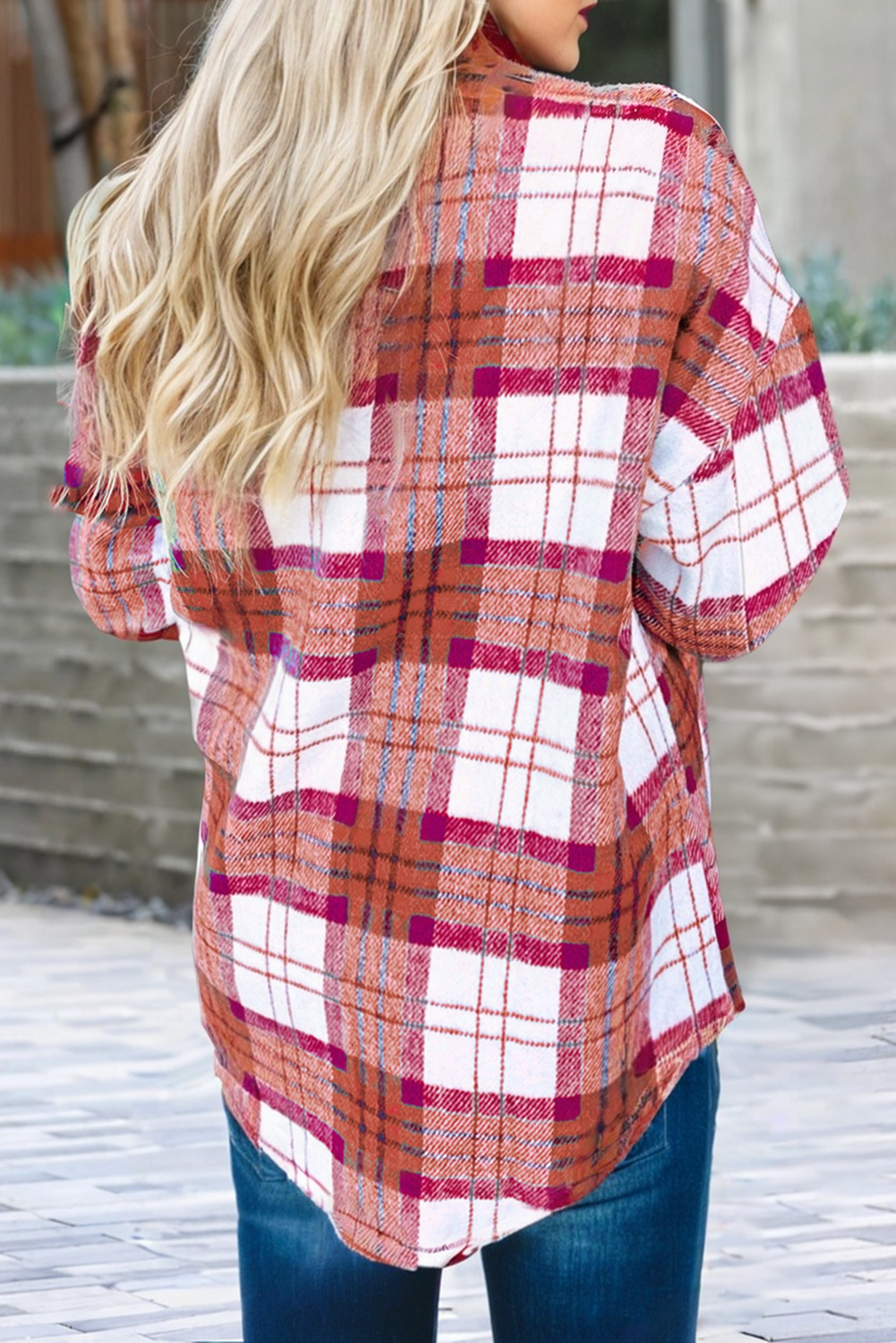 LDC Christmas Plaid Casual Flannel Shacket