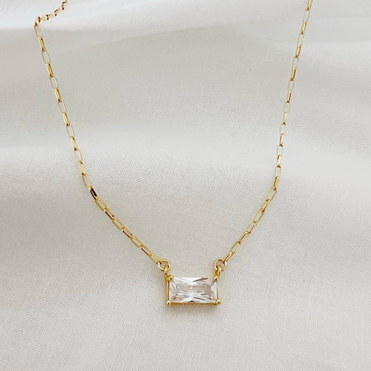 Leighton CZ Gold Filled Pendant Necklace