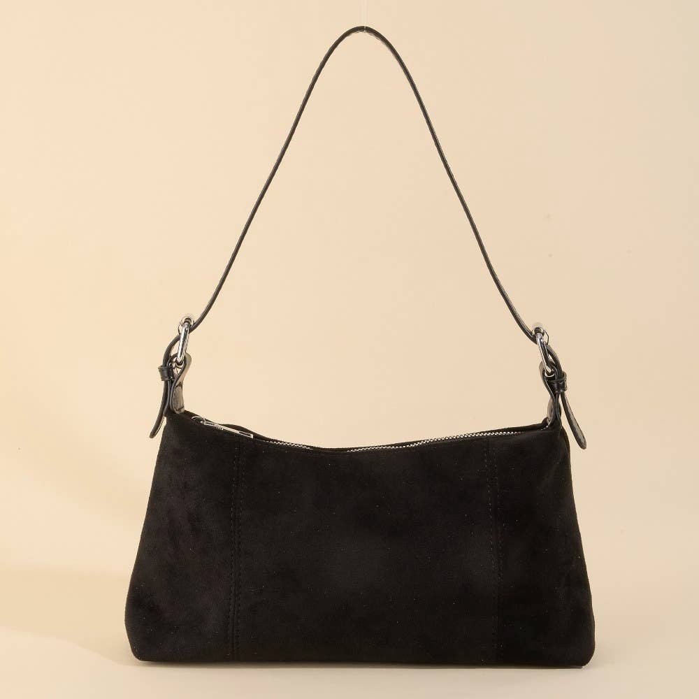 Simple Suede Rectangle Shoulder Bag