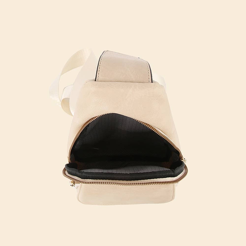 Vegan Leather Fashion Flap Sling Bag