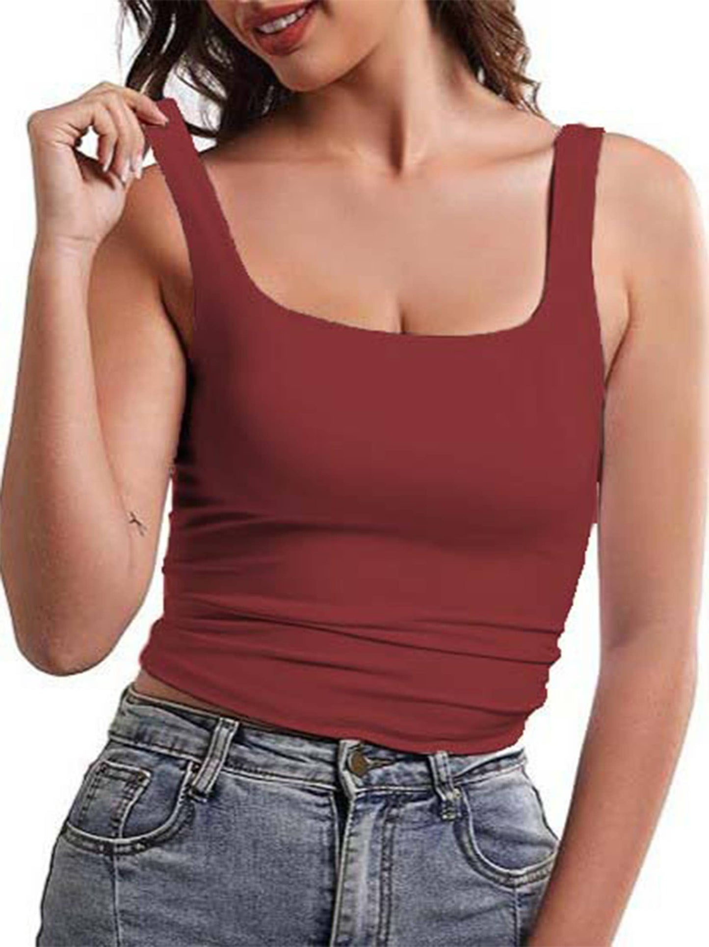 Square Collar Camisole Vest