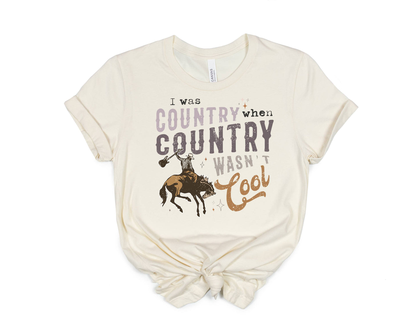 I Was Country Natural Tee