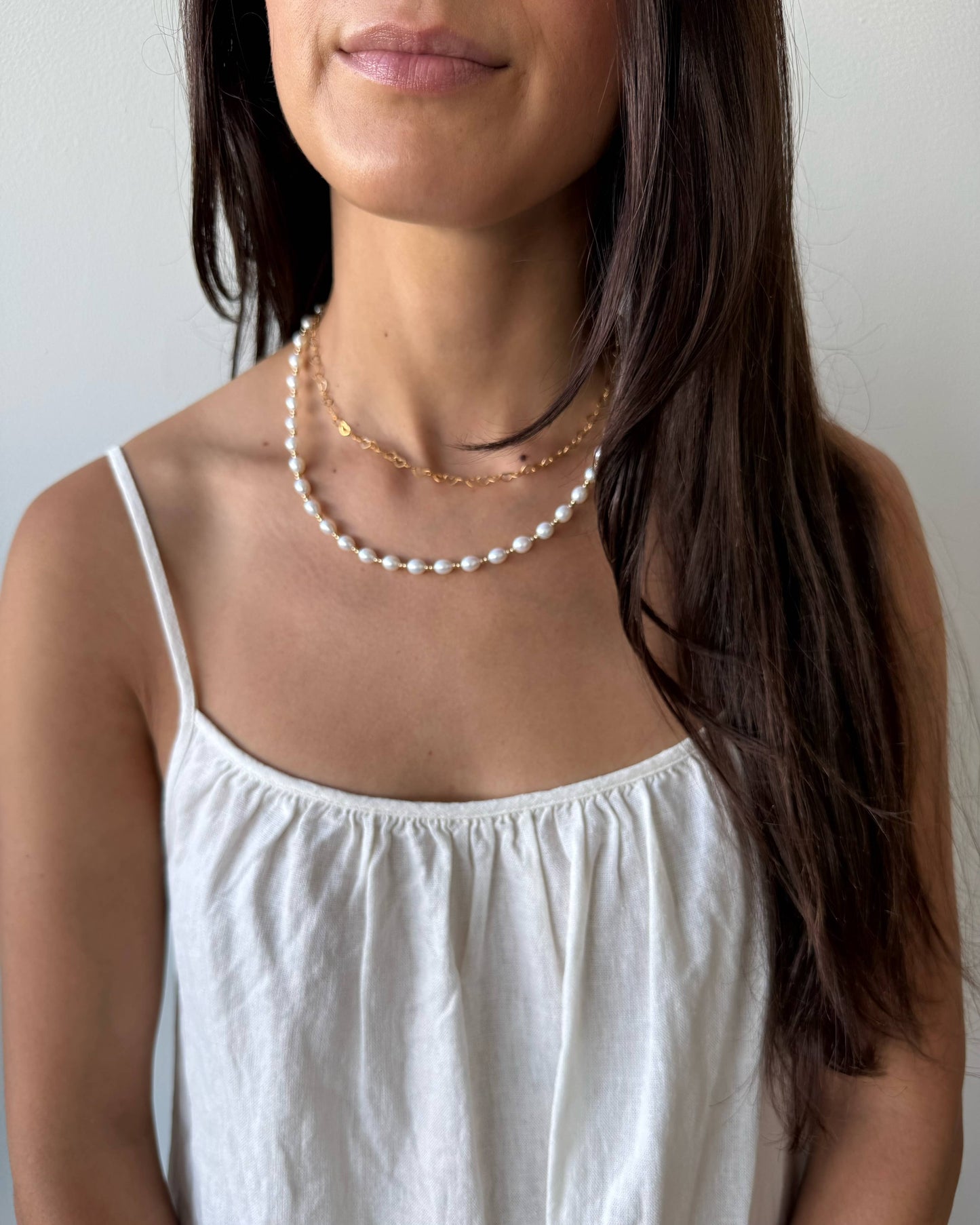 Taylor Freshwater Pearl Beaded Necklace Gold Filled