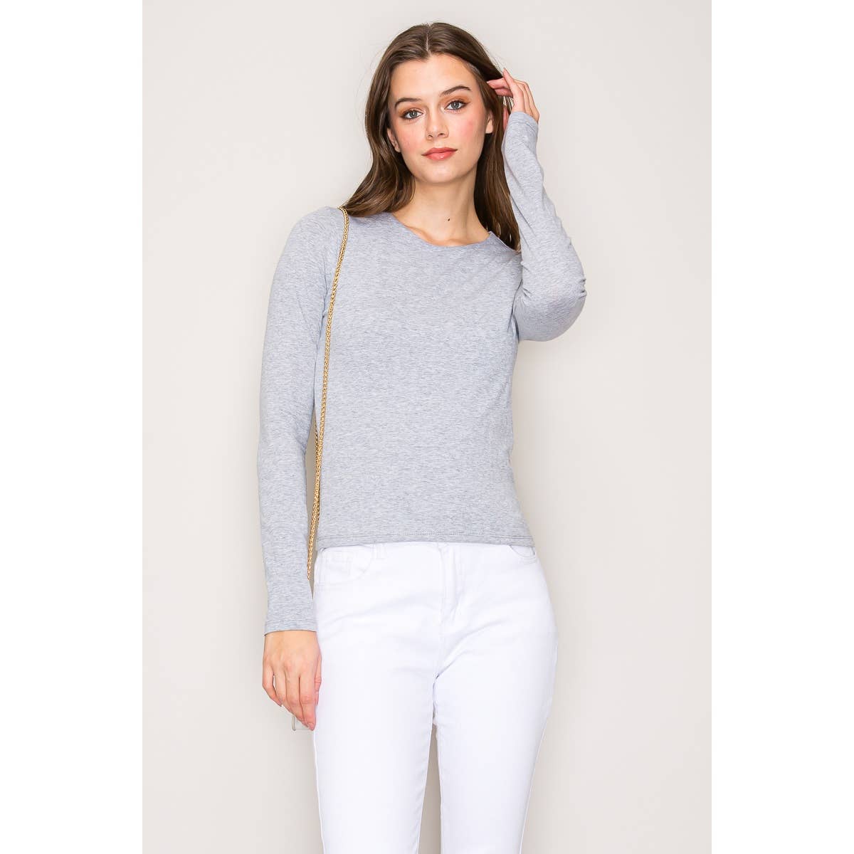 Double Layer Cotton Long Sleeves Top