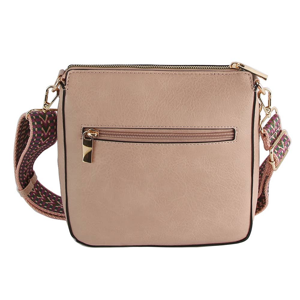Boho Strap Leather Crossbody Messenger Bag