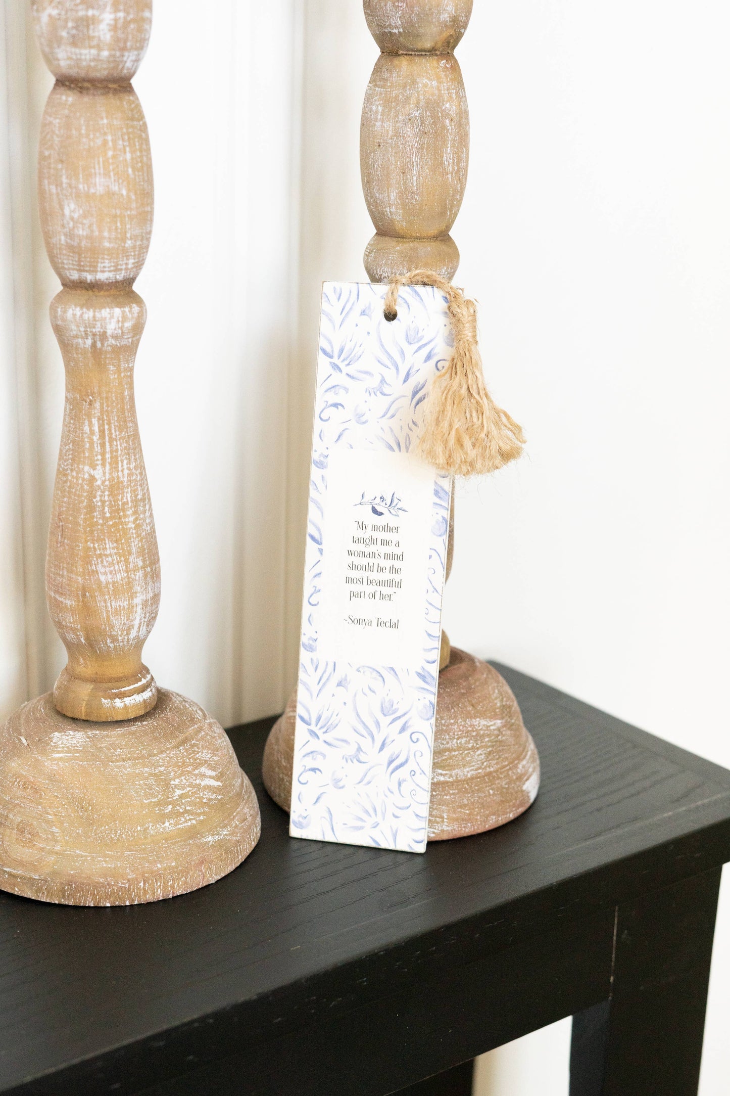 12629 - 2x8 rvs wood bookmark w/ tassel (MOM)  MOTHER'S DAY