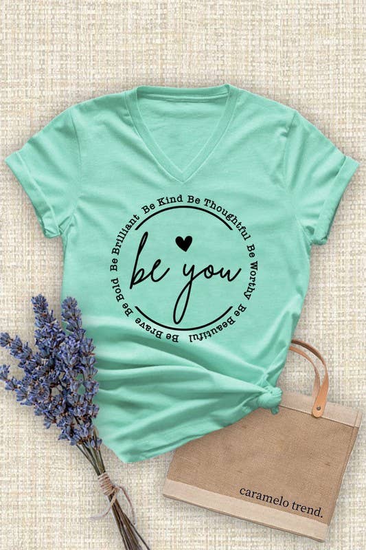 Unisex Short Sleeve V Neck T-Shirt